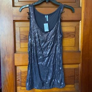 Sequined Gray Tank Top Maurices